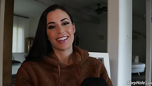 Wonderful expecting with an increment of smiling Gia DiMarco with an increment of her kinky interview